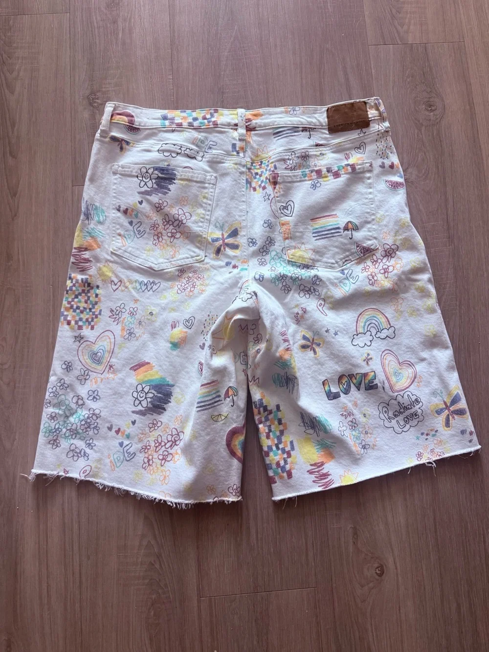 Rare Unisex AE Pride Stretch Low-Rise Baggy Bermuda Short